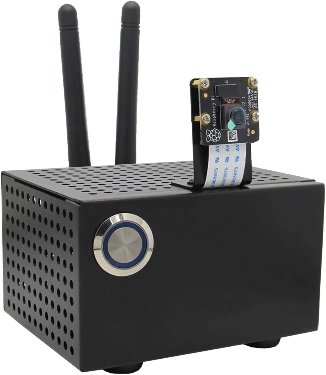 N100 Metal Case / Enclosure with Power & Reset Control Switch & Camera Holder for Jetson Nano A02/B01/2GB/4GB