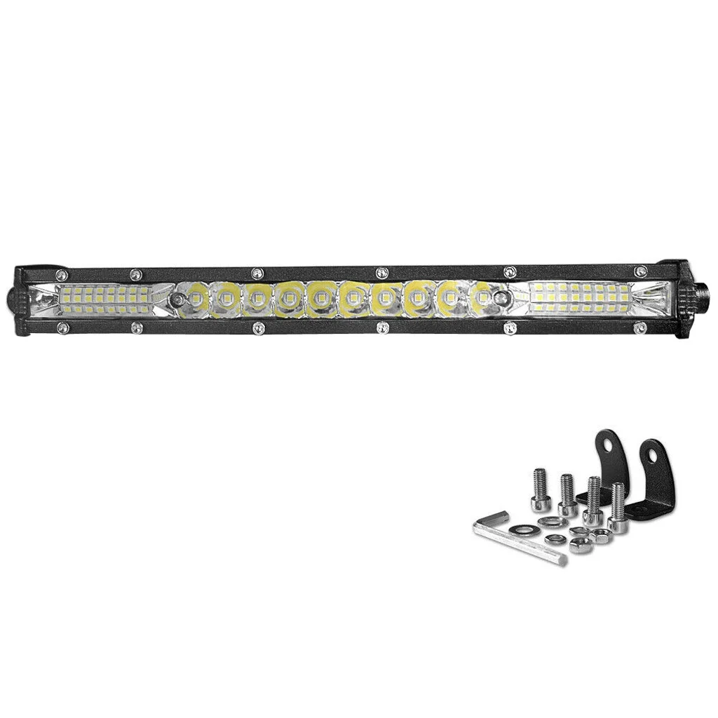 FHKOEGHS NEW 10 inch Ultra-Thin LED Light Bar Combo Beam Spots Floods Beam ATV 10inch