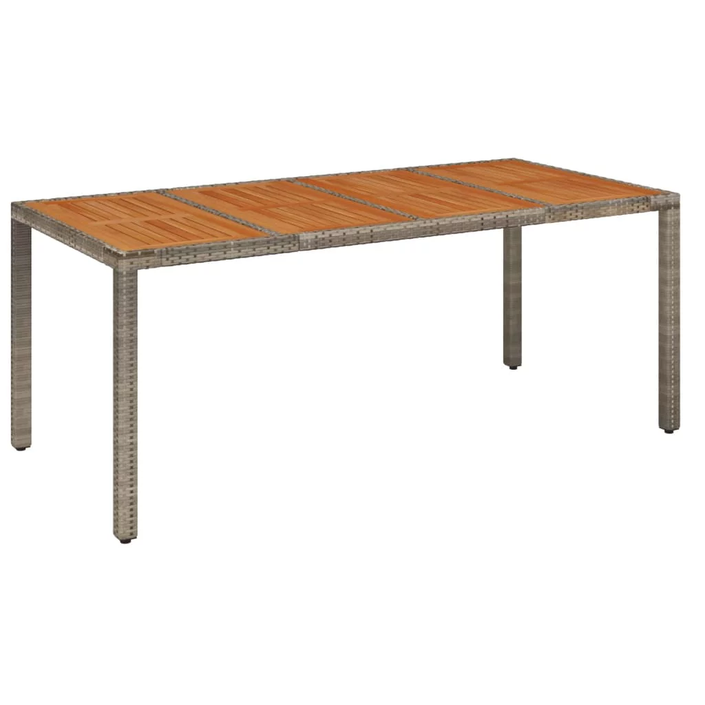 Anself Patio Table with Wooden Gray 74.8