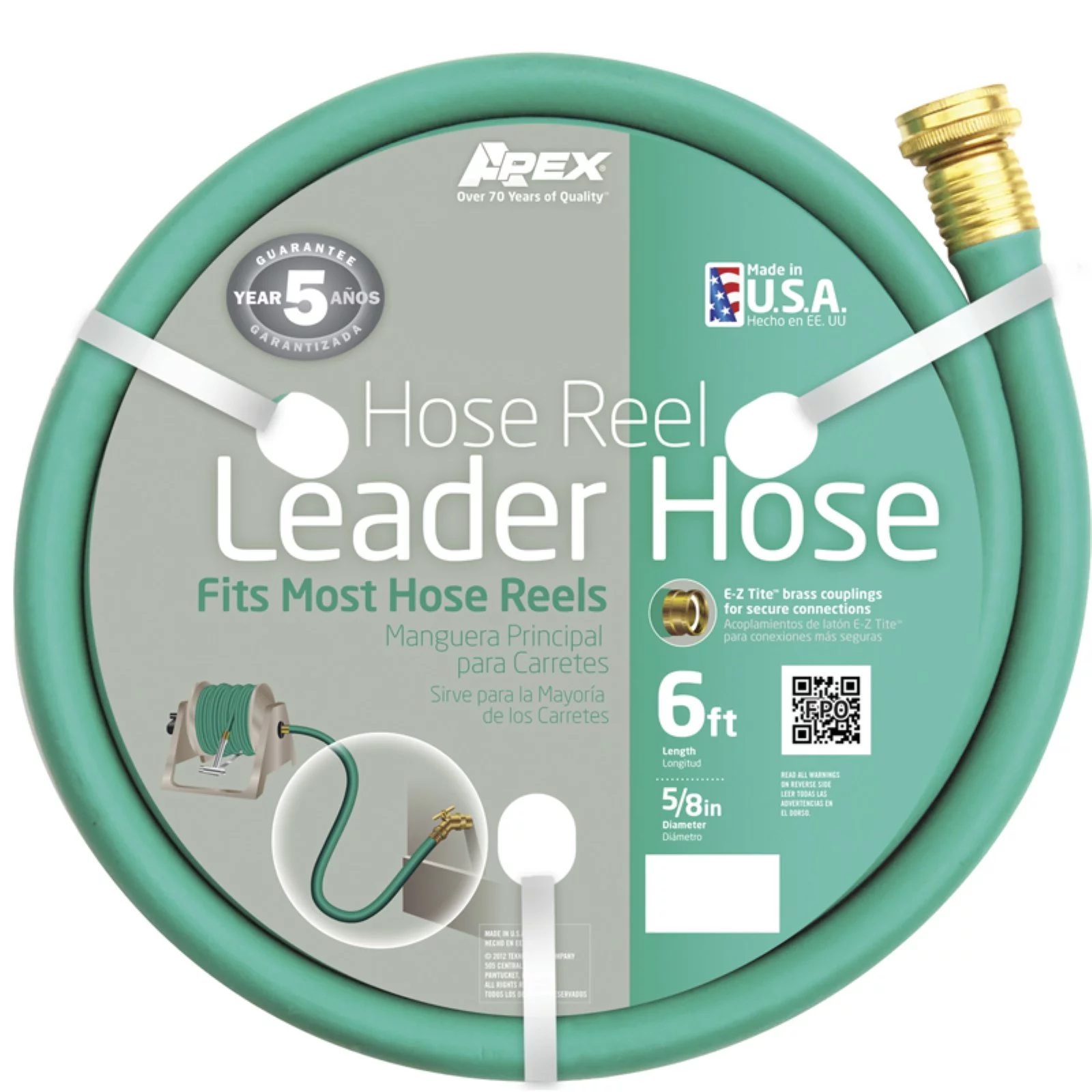 Apex 887-6 Hose Reel Leader Hose - 6 ft.