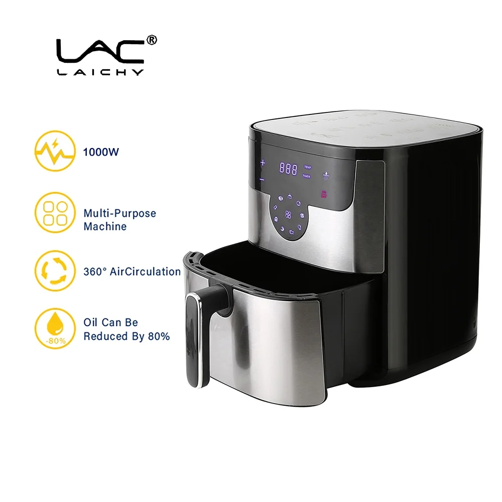 New 10L Large Capacity Air Fryer - All-Stainless Steel Touch Screen, Efficient Oil-Free Cooking for Healthy and Crispy Meals