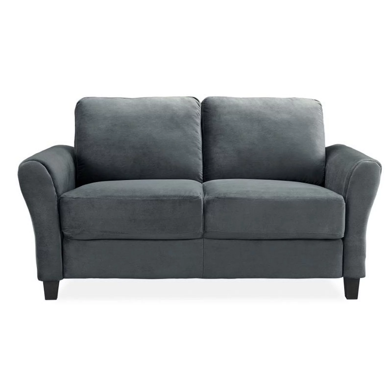 LifeStyle Solutions Mavrick 2 Piece Upholstered Loveseat and Chair Set in Dark Gray
