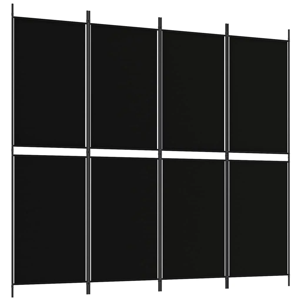 Anself 4-Panel Room Divider Black 78.7