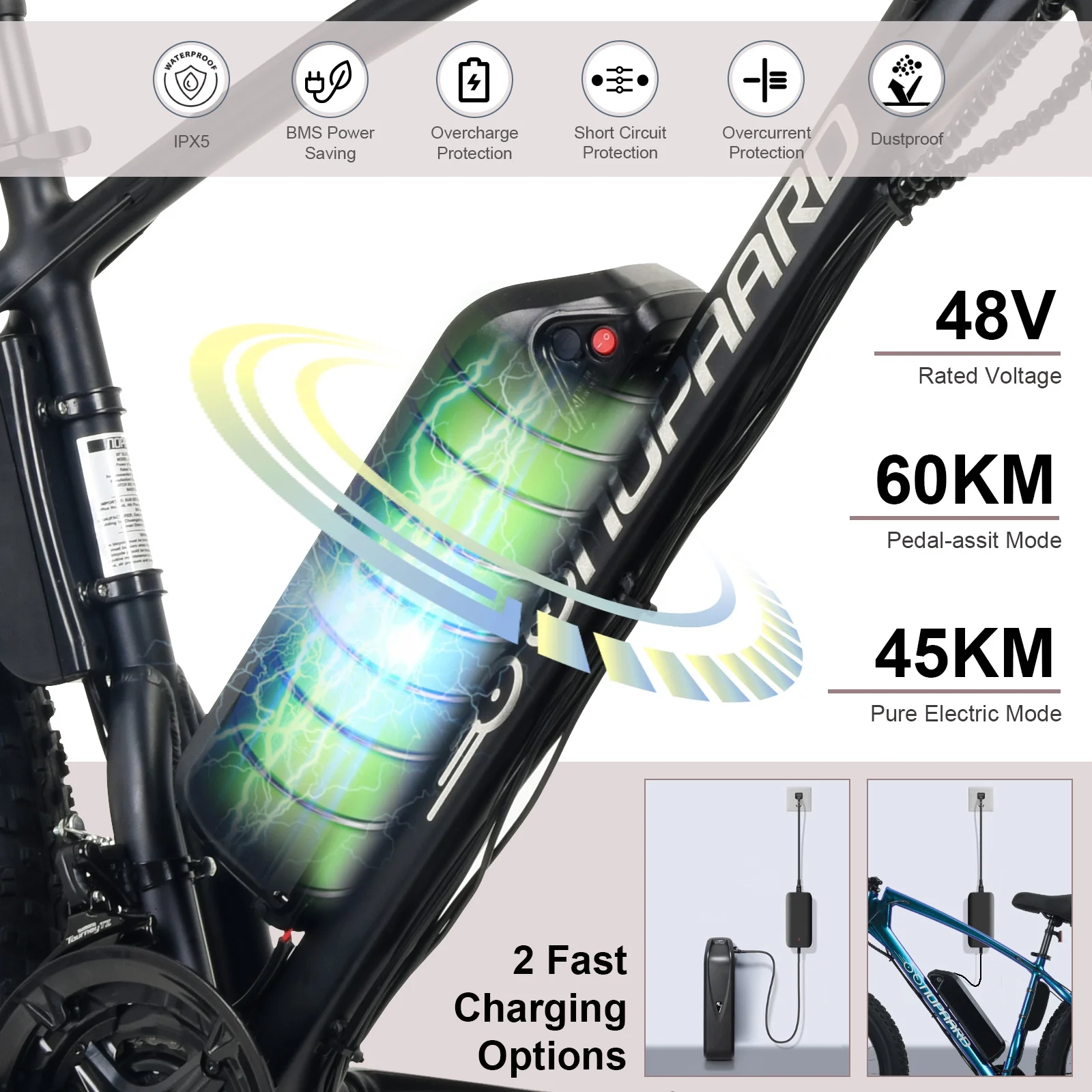 NOPAARD Fat Tire Electric Bike for Adults, 26