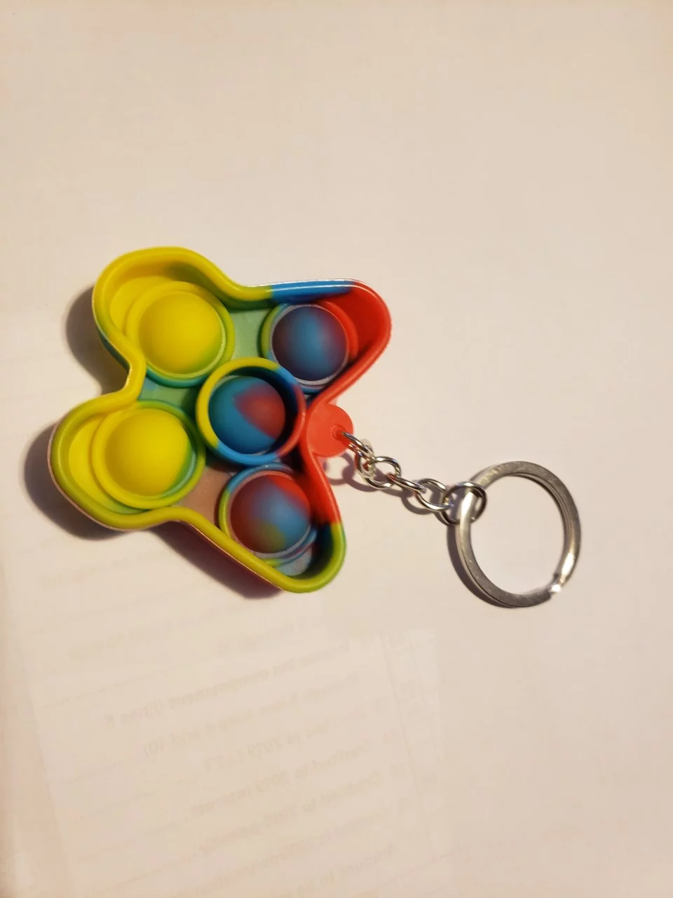 Yellow and Red Butterfly:  Multi-color Bubble Pop Silicone Stress Relief Squeeze, Push, Pop, Sensory Fidget Toys, Great for? The Young and Old alike!!