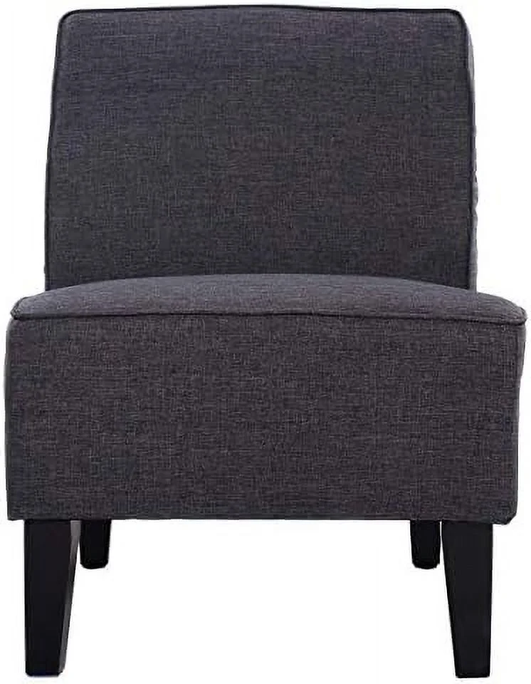 TJUNBOLIFE Solids Accent Chair Armless Living Room Bedroom Office Contemporary (Gray)