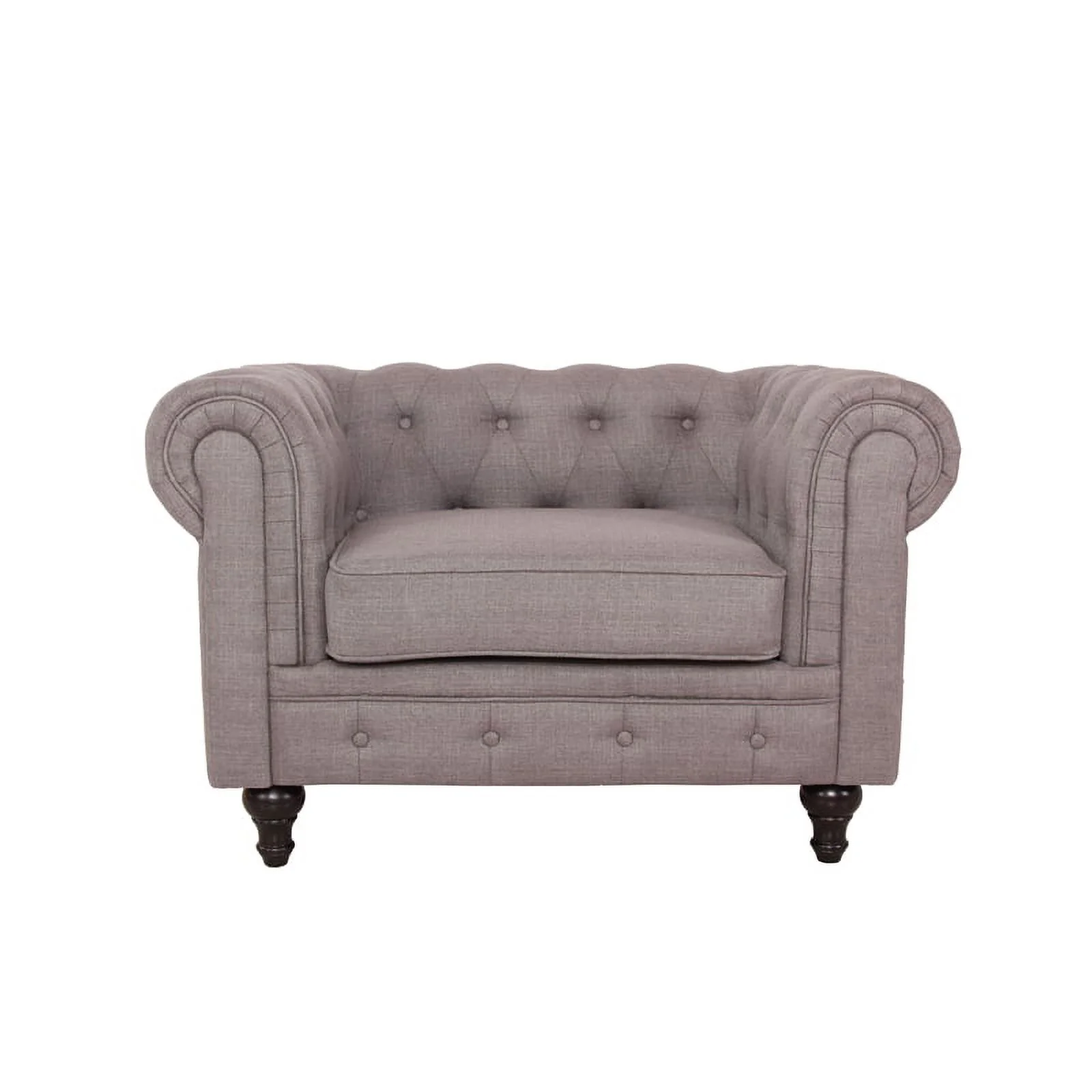 Home Square 2 Piece Set with Living Room Loveseat and Chair in Gray