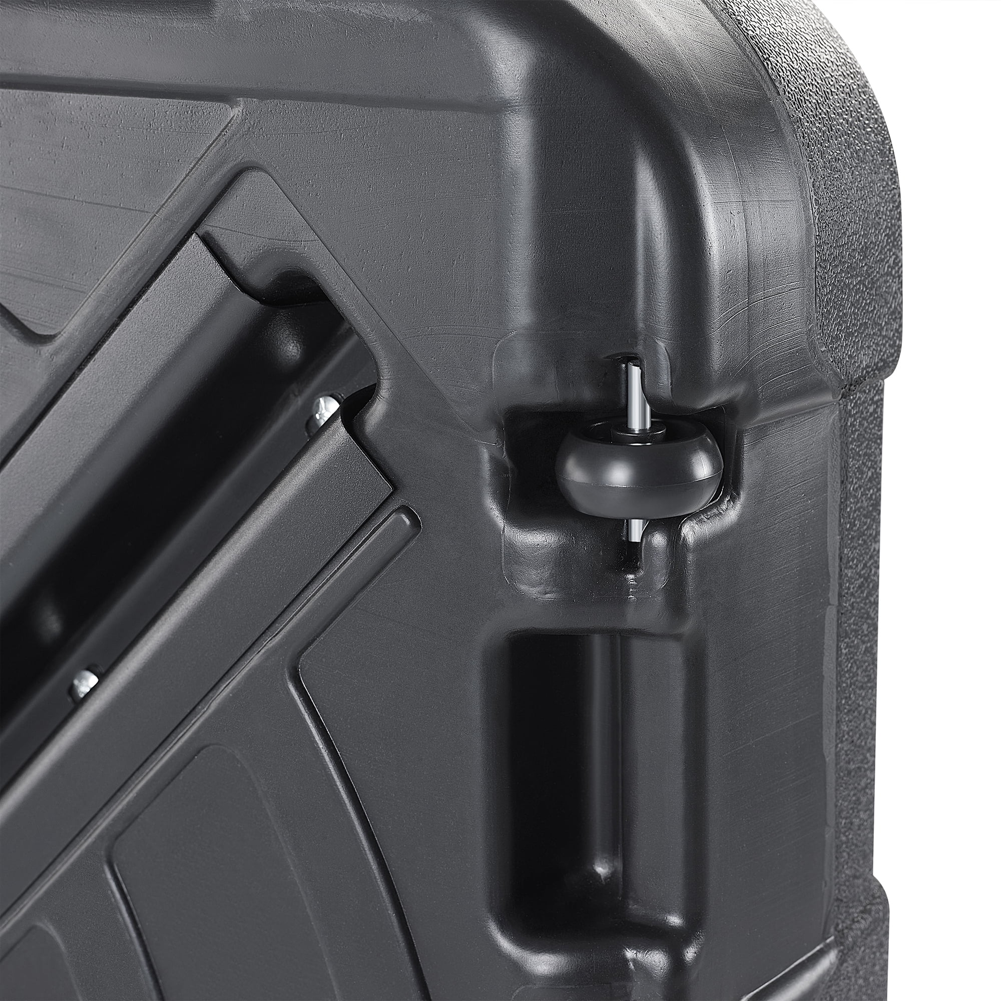 Ulax Furniture Offset Patio Umbrella Base Water Filled Square Cantilever Umbrella Stand with Wheels, Black