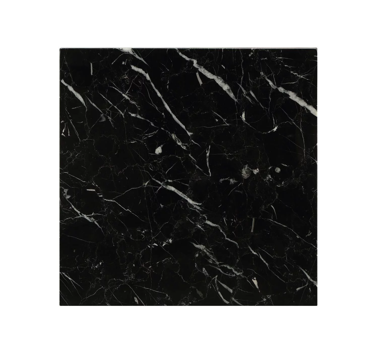 Homiyad End Table in Black Marble & Gold