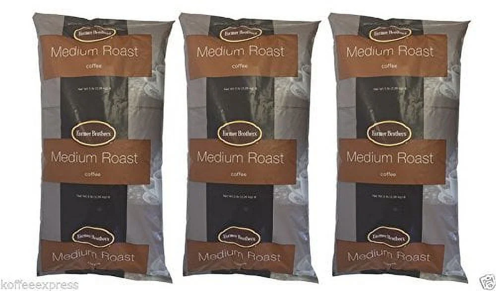 Farmer Brothers Medium Roast Ground Coffee 3 X 5lbs Ground Coffee 1271-3