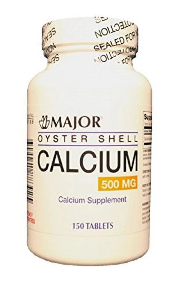 Major 20555000301 Oyster Shell Calcium 500 MG 150 Tabs (Pack of 3)