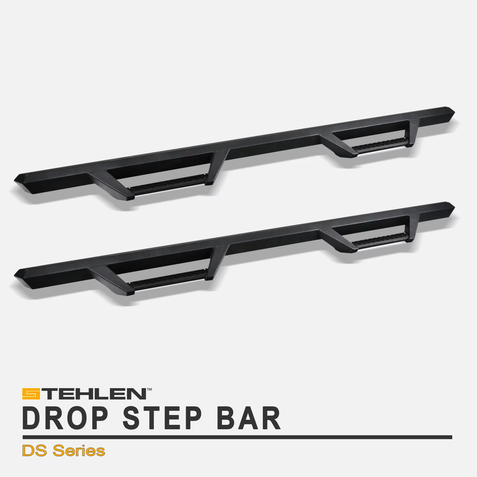 Stehlen 642167818991 Hoop Drop Step Side Nerf Bars Rail Running Boards v2 - Matte Black For 2009-2014 Ford F150 SuperCrew ( Crew ) Cab