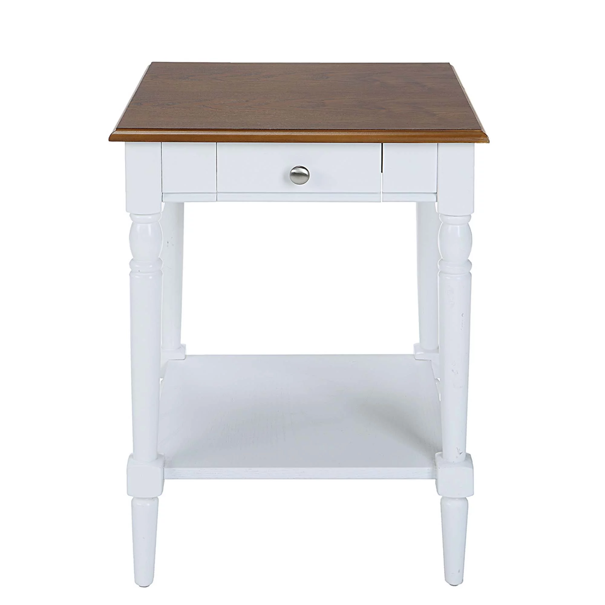 French Country 1 Drawer End Table with Shelf