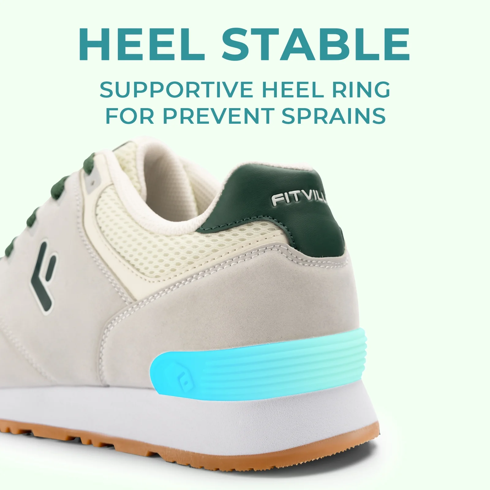 FitVille Mens Extra Wide Retro Running Shoes Lightweight Breathable Cross Trainers Wide Classic Sneakers