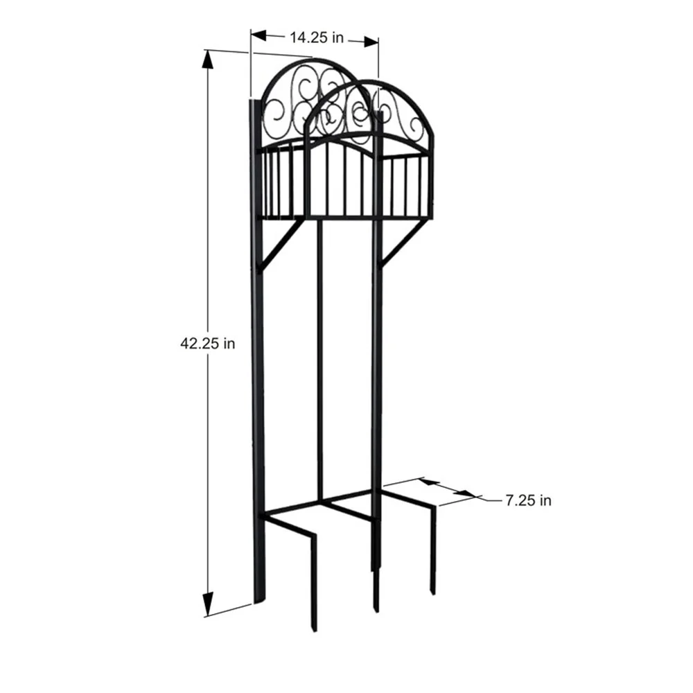 Liberty Garden 5-Prong Gauge Steel Water Hose Stand with Storage Shelf