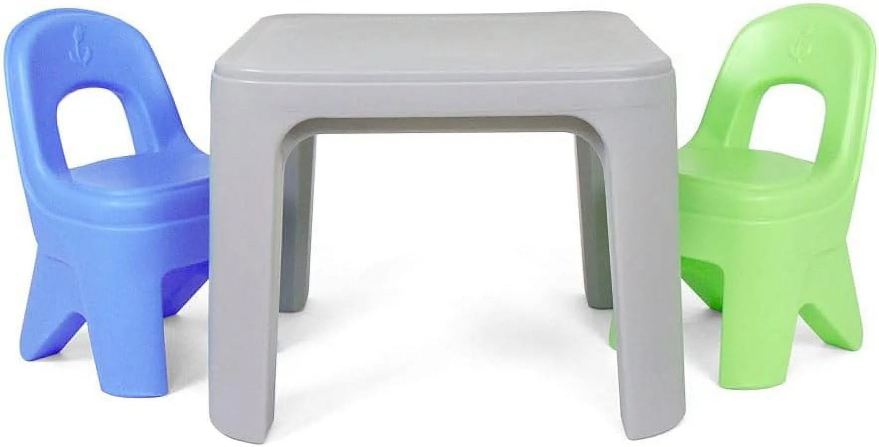 Play Around Kids Table and Chairs Set, Kids Play Table with Two Multi Color Toddler Chairs, Fully Assembled, Made in USA