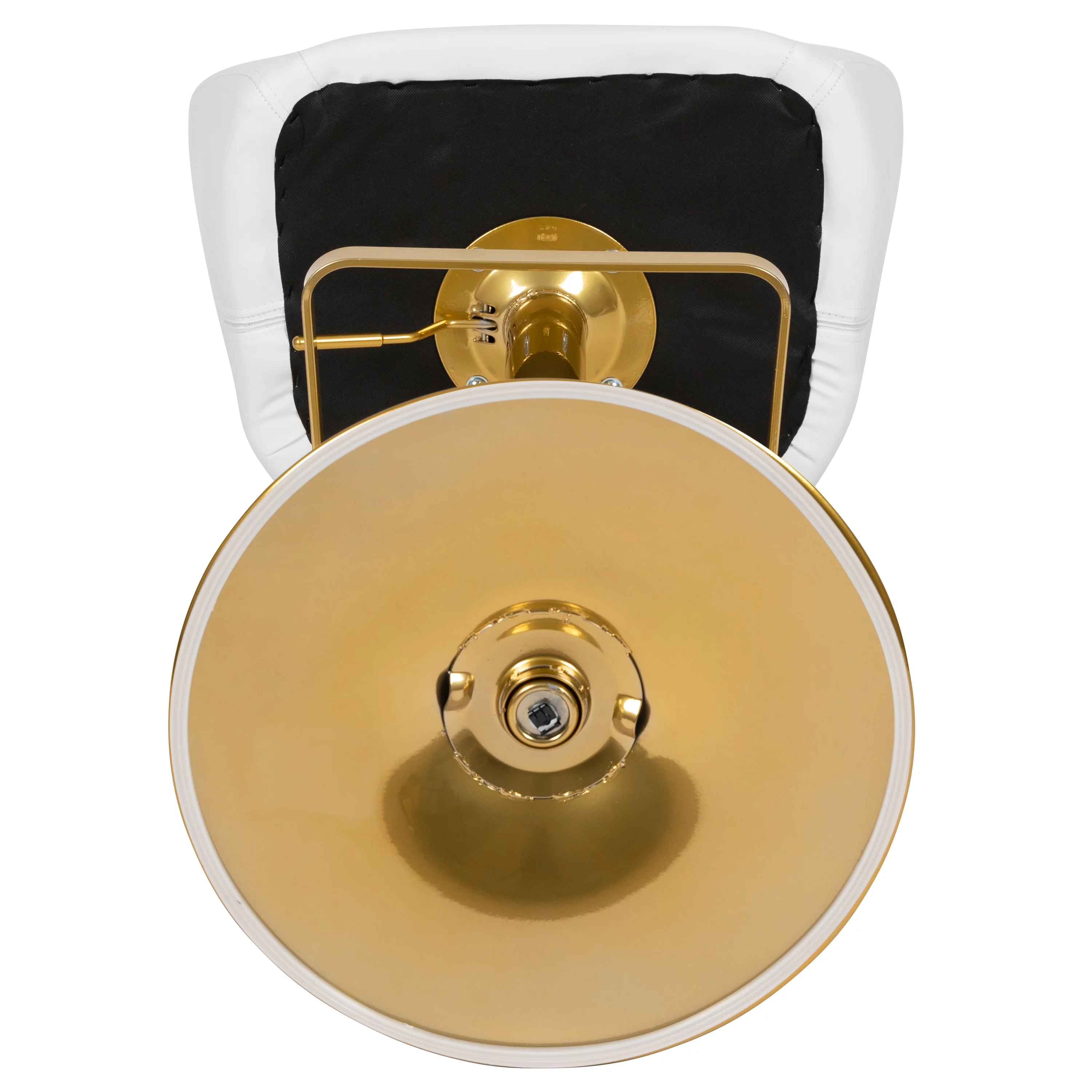 Flash Furniture Erik Vinyl Barstool with Footrest, White, Set of 2