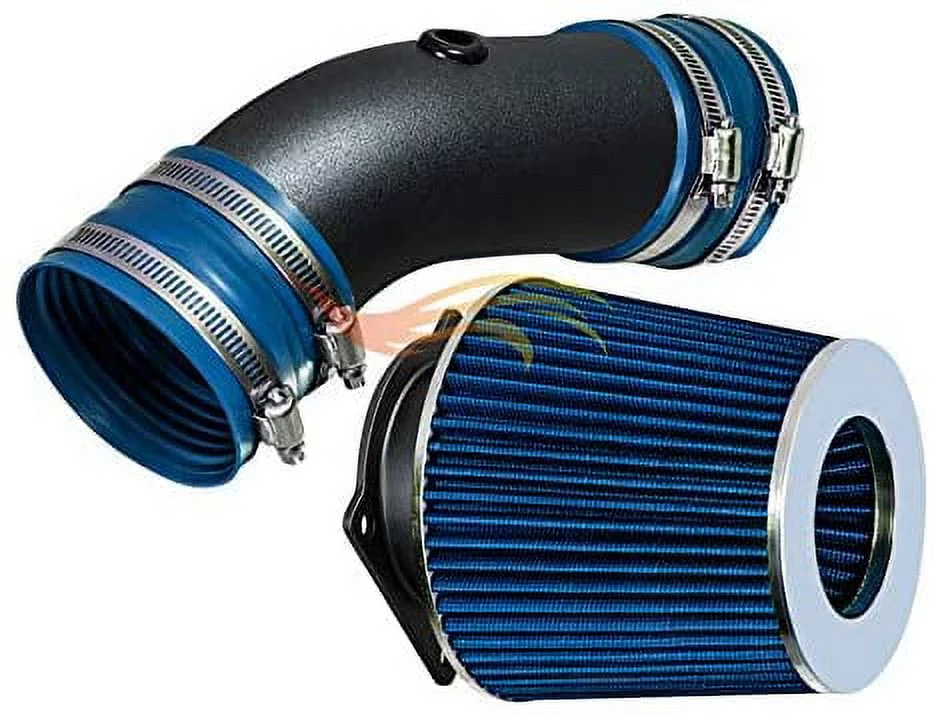RW SERIES - MATTE BLACK PIPE BLUE - SHORT RAM INTAKE Compatible For 92-95 Compatible Ford CROWN VICTORIA/TOWN CAR/GRAND MARQUIS V8