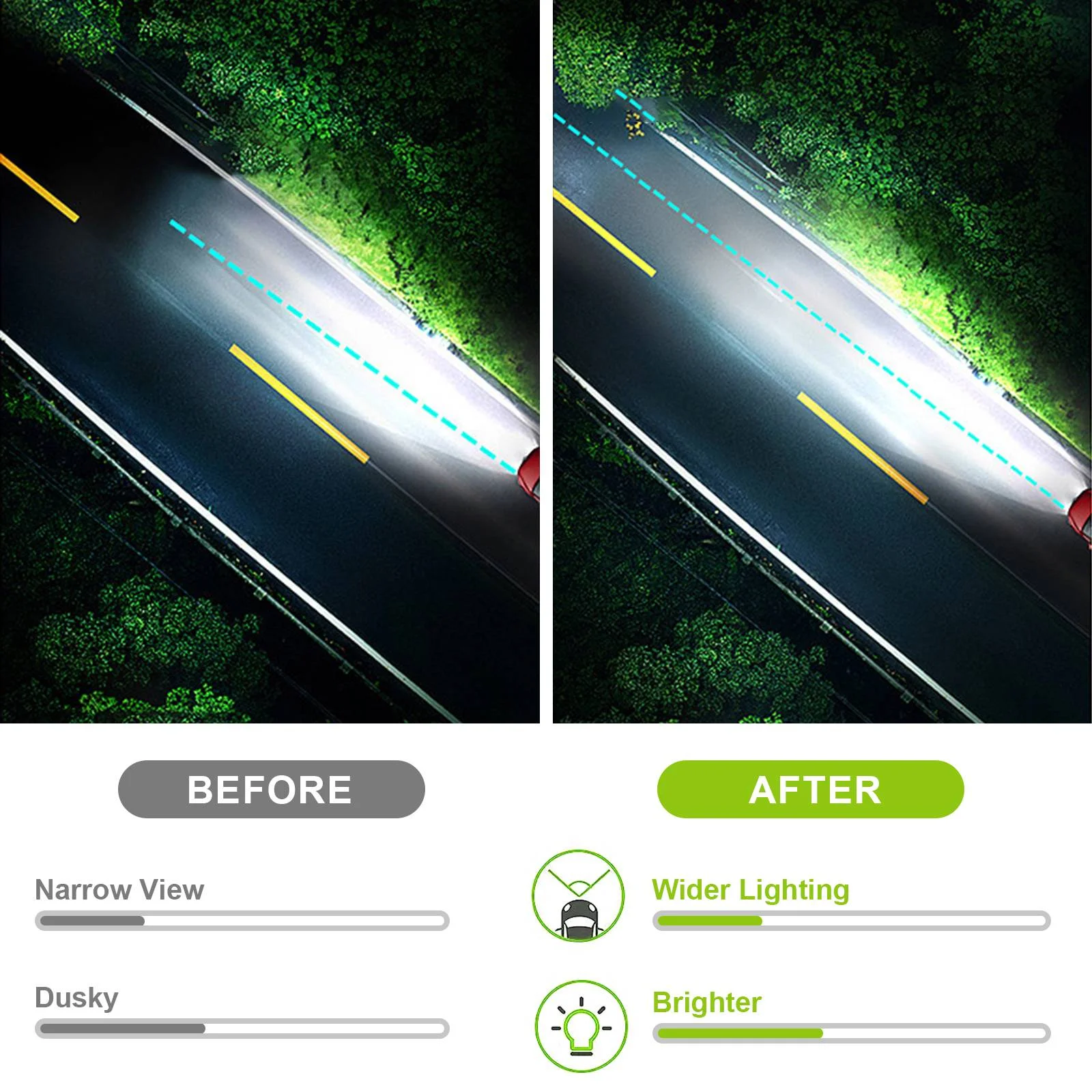 1 Left Headlight Assembly for 09-13 Subaru Forester Driver Side Chrome Housing