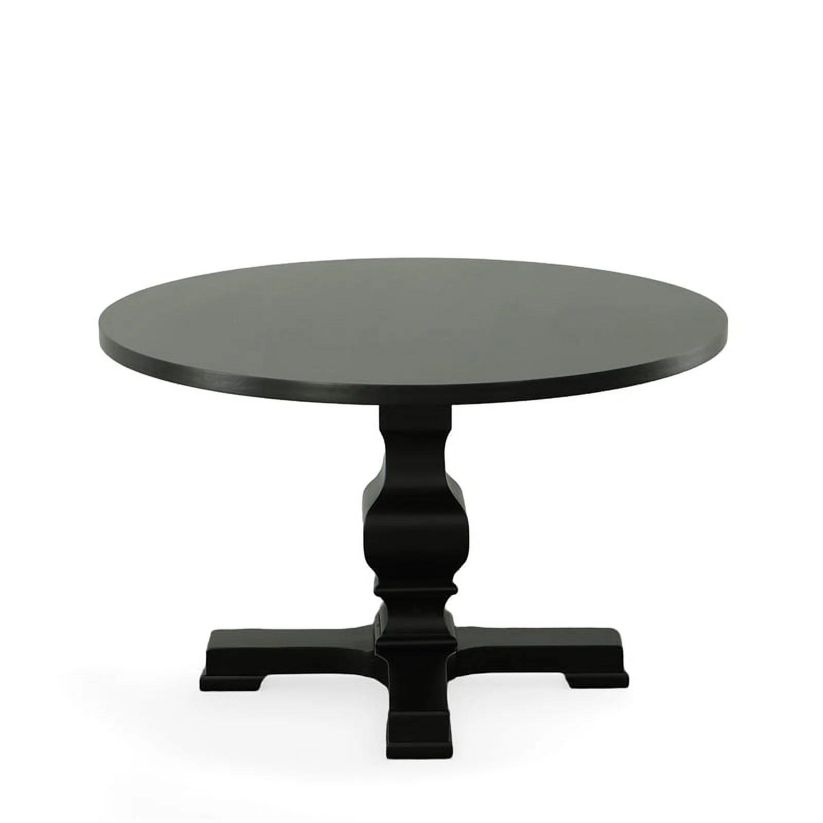 Carson 47 Inch Round Pedestal Table Black