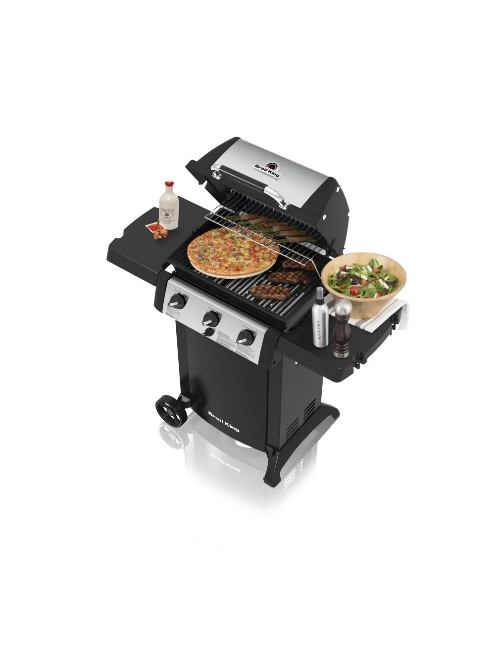 Broil King BK814154LP Outdoor Portable Gem 320 3 Burner Liquid Propane Gas Grill