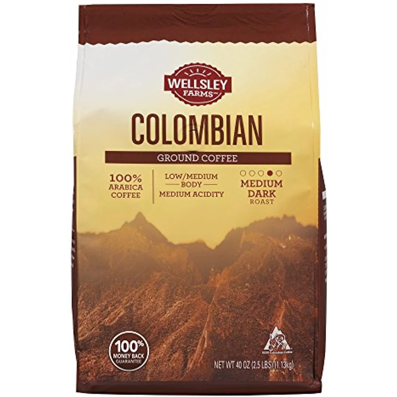Wellsley Farms Colombian Ground Coffee, 40 Oz.