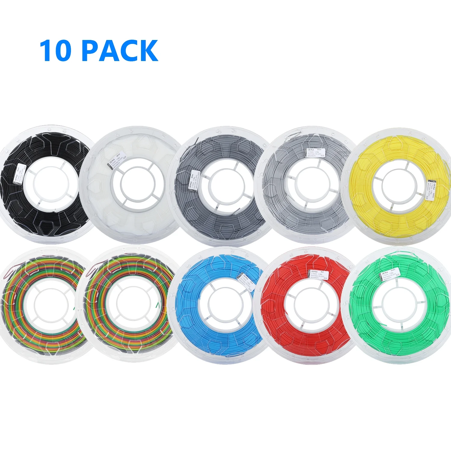 Official Creality PLA Filament Bundle 10kg/22lb 1.75mm 3D Printer Filament Enhanced Toughness No Warp, Dimensional Accuracy ±0.03mm Printing Filament