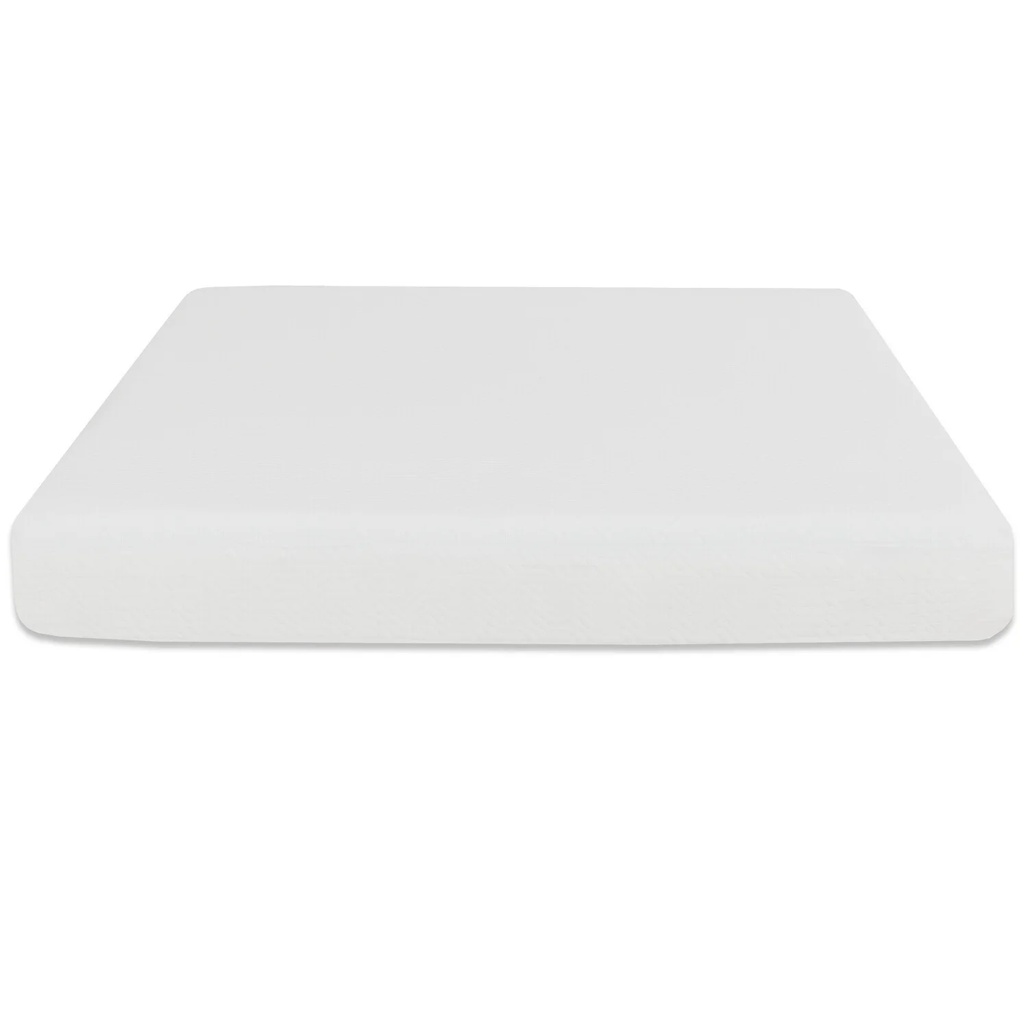 Benjara Bint 8 Inch Full Size Mattress, Gel Memory Foam, Curved Edges, Jacquard