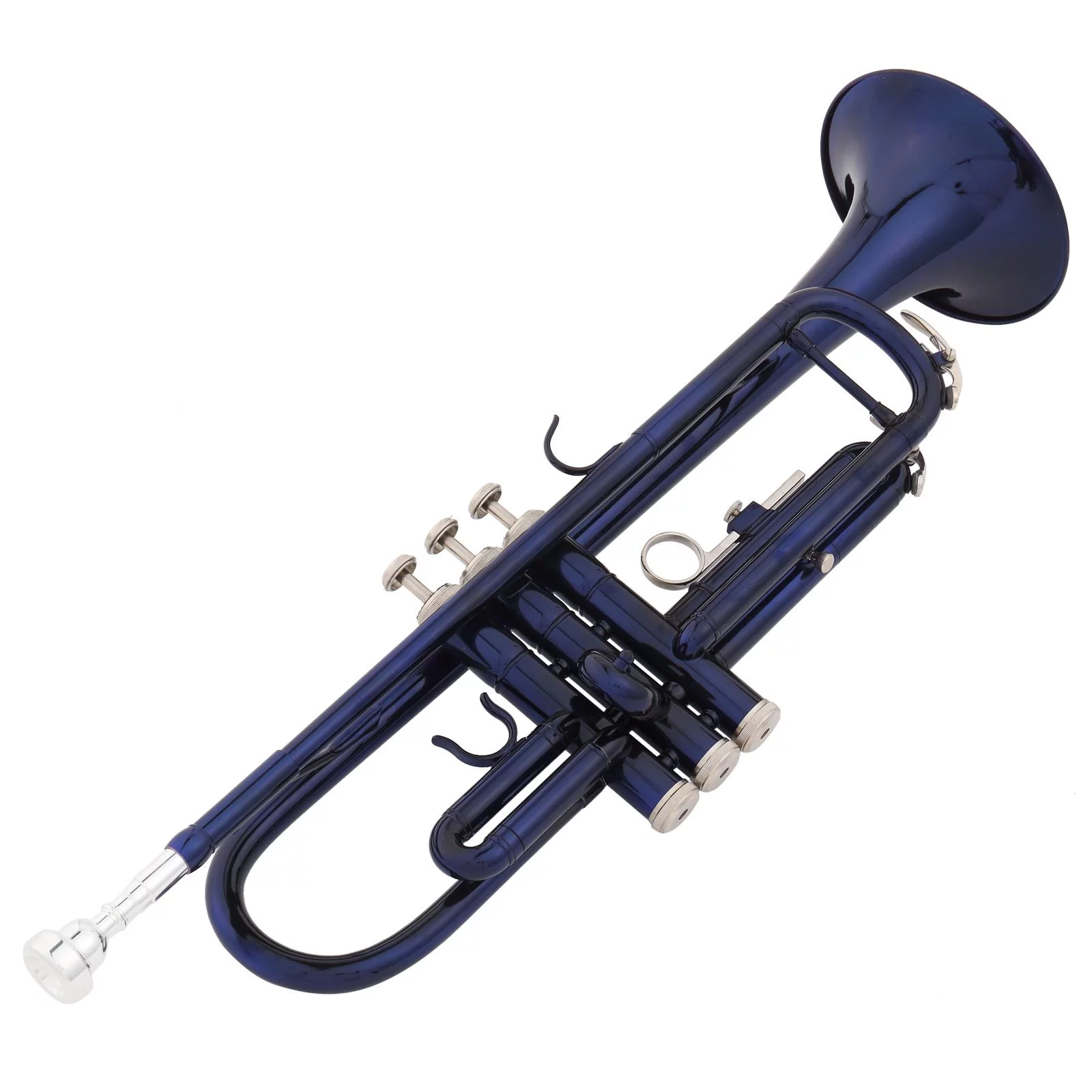 UBesGoo Bb Beginner School Band Trumpet with Mouthpiece Case Blue Green Purple