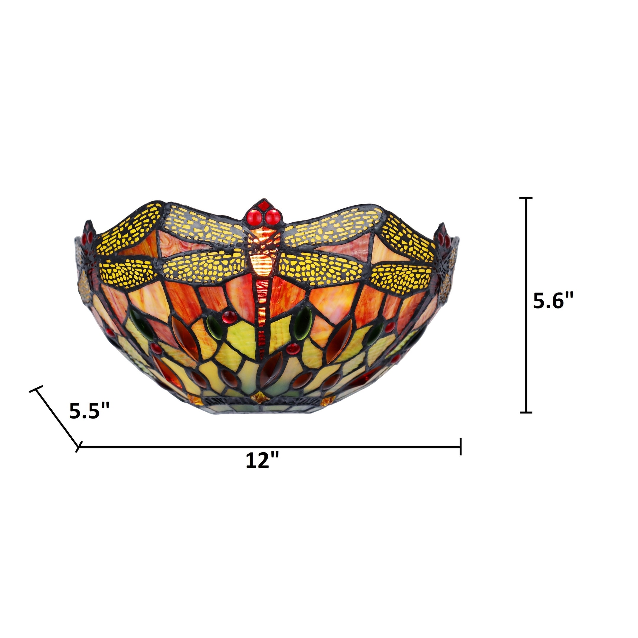 Chloe Lighting Tiffany Style Dragonfly Design 1-light Dark Bronze Wall Sconce