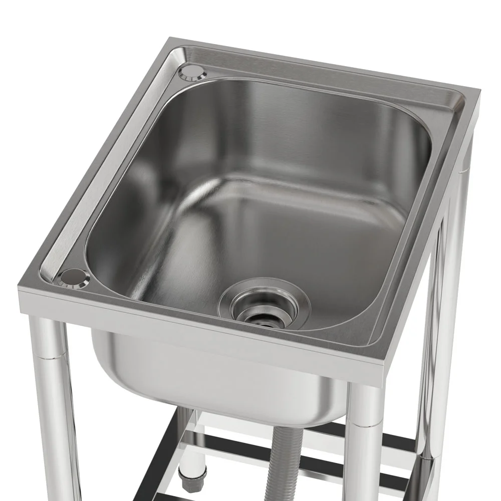 Nanyi Stainless Steel Utility Sink Free Standing Single Bowl Commercial Kitchen Sink
