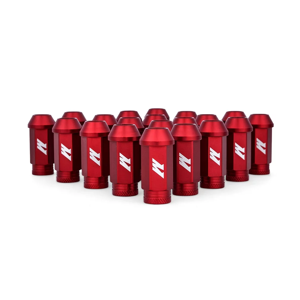 Mishimoto  M12 x 1.5 mm Aluminum Locking Lug Nuts, Red - 20 Piece