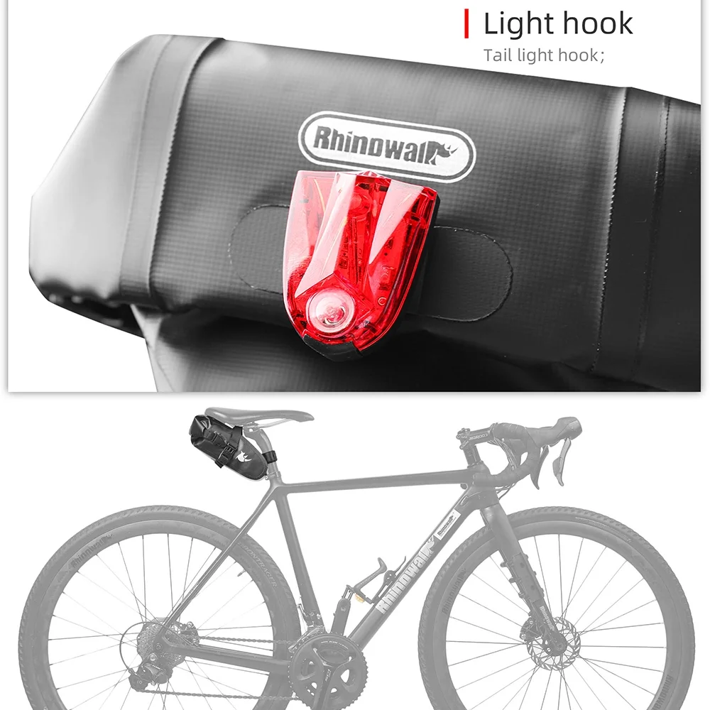 Rhinowalk Portable Bike Seat Bag, 4L Cycling Tail Bag for Rear of ; Waterproof and Foldable Bike Saddle Bag; Essential Cycling Accessory