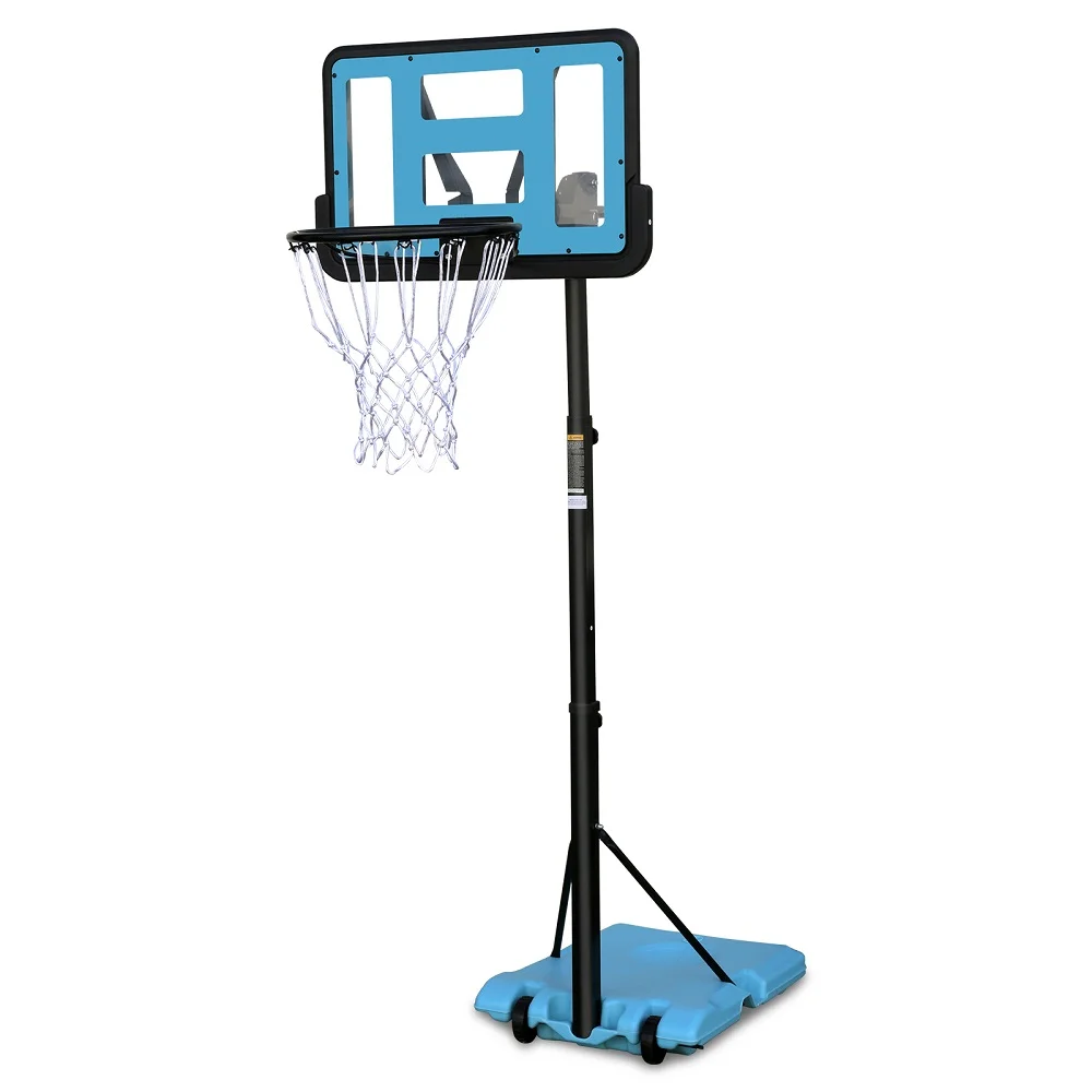 Use for Outdoor Height Adjustable 7.5 to 10ft Basketball Hoop 44 Inch Backboard Portable Basketball Goal System with Stable Base and Wheels Blue
