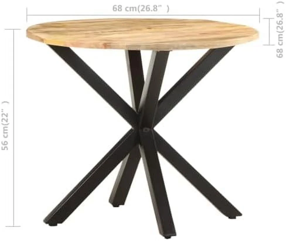 HBLUKDL   Console Table Small Dresser Coffee  Craft Table Suitable for Entryway Living Room Bedroom Office 26.8"x26.8"x22" Solid Mango Wood