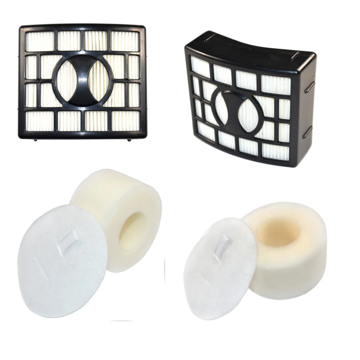 HQRP 2-pack Filter Kit for Shark XHF680 XFF680 Replacement fits Shark Rotator Vacuum NV680 NV800 series, HEPA+ Foam & Felt Filters