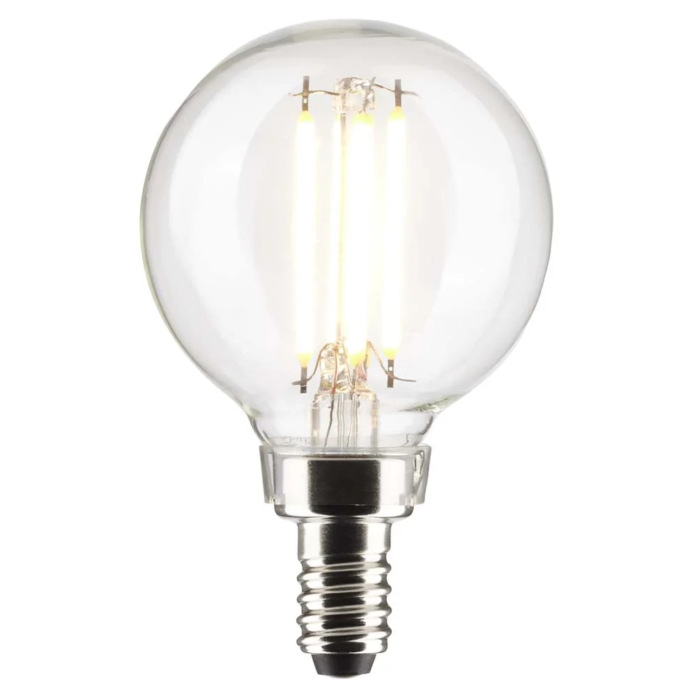 Satco Lighting S21211 5.5 Watt Vintage Edison Dimmable G16.5 Candelabra (E12) Led Bulb -