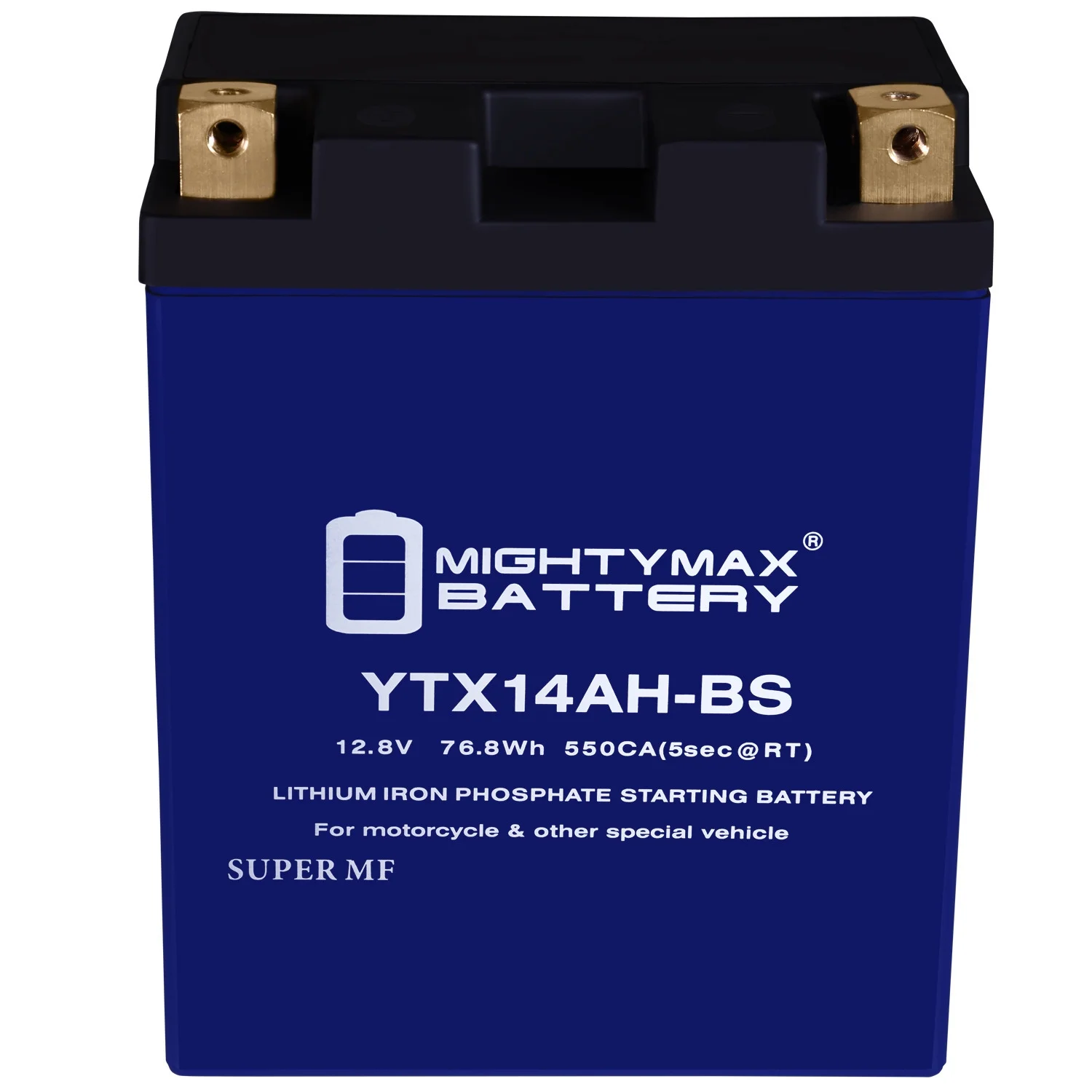 YTX14AH-BS Lithium Replacement Battery compatible with Polaris 4140006, 4140007