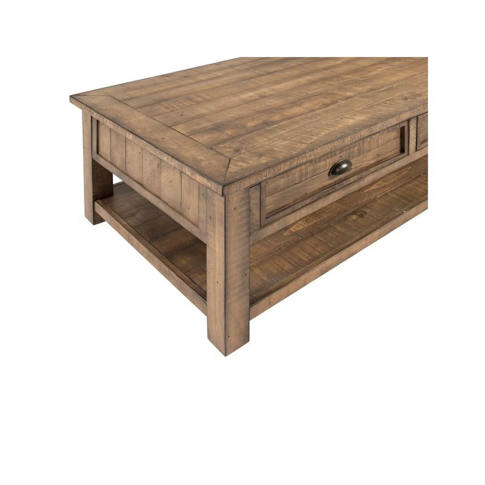 Home Square 2-Piece Set with 2 Drawer Coffee Table & End Table in Natural