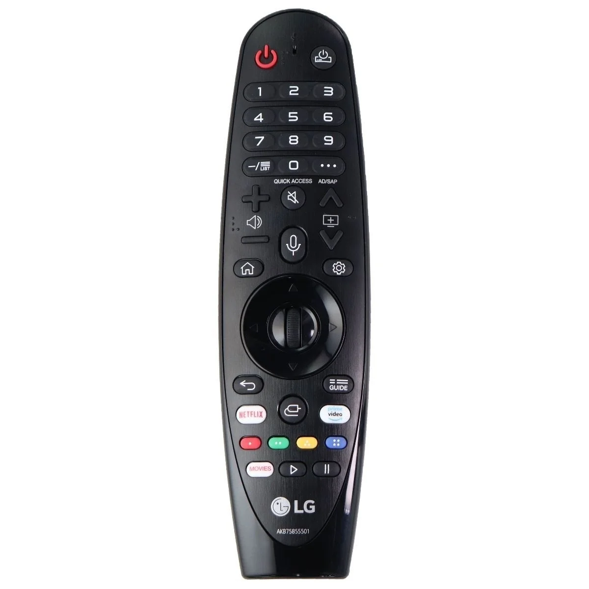 LG Magic Remote (AKB75855501/MR20GA) with Netflix/Prime Keys for TVs - Black
