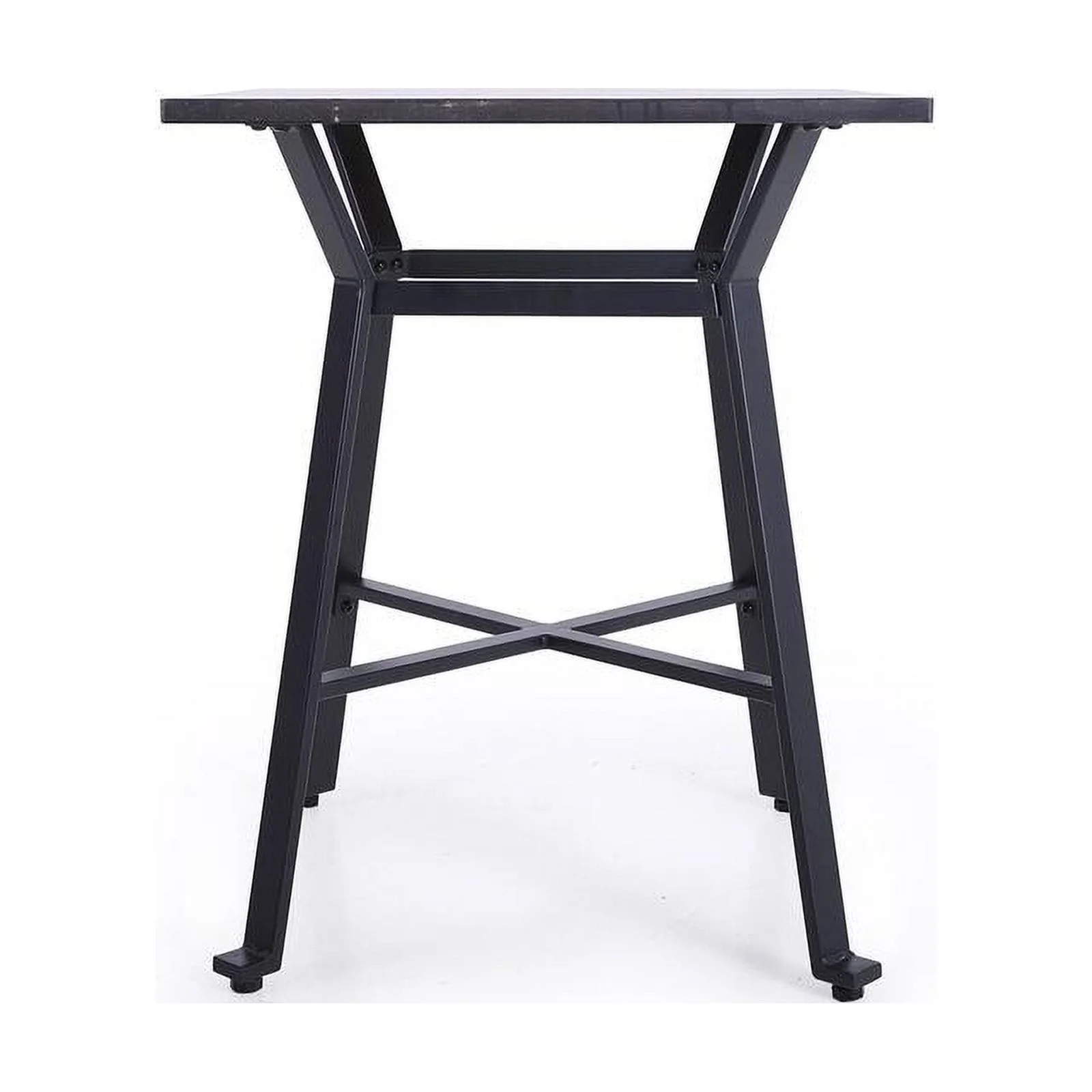 PHI VILLA Metal Bar Table, Square Pub Table with Wood Top, 29.5