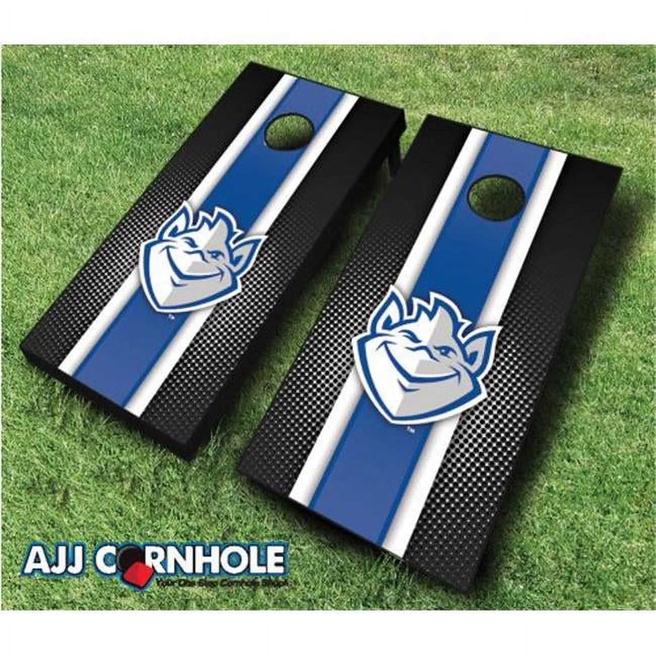 AJJCornhole 110-StLouisStriped St. Louis Billikens Striped Theme Cornhole Set with Bags - 8 x 24 x 48 in.