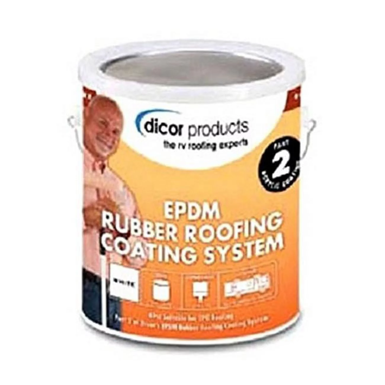 Dicor RPCRC1 White EPDM Rubber Roof Coating - 1 Gallon