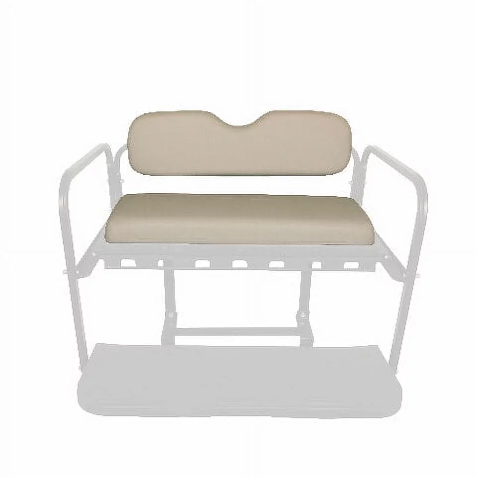 Golf Cart GTW Rear Flip Seat Replacement Cushion Set (fits Club Car EZGO Yamaha) - Stone Grey
