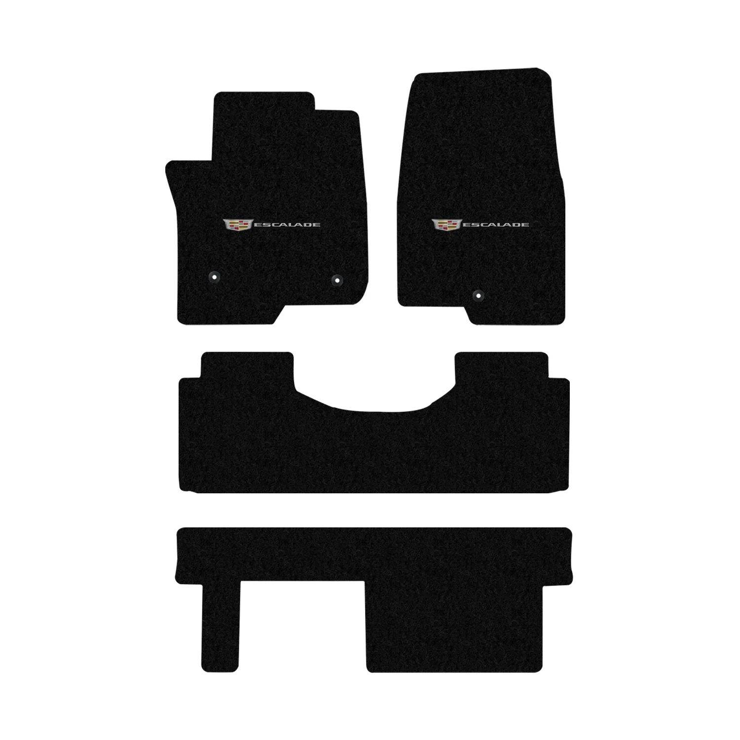 Lloyd Mats Custom Fit Floor Mats for Cadillac Escalade ESV 2021-On LogoMat 4Pc Set With 2nd Row Bench Charcoal