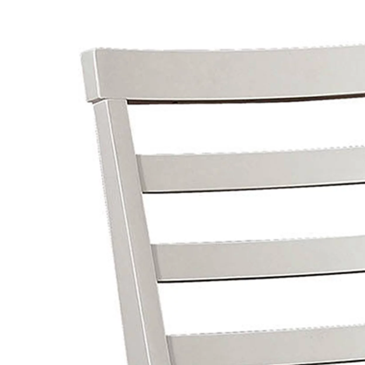 Benzara  Wooden Counter Height Dining Side Chairs, White & Beige - Set of 2