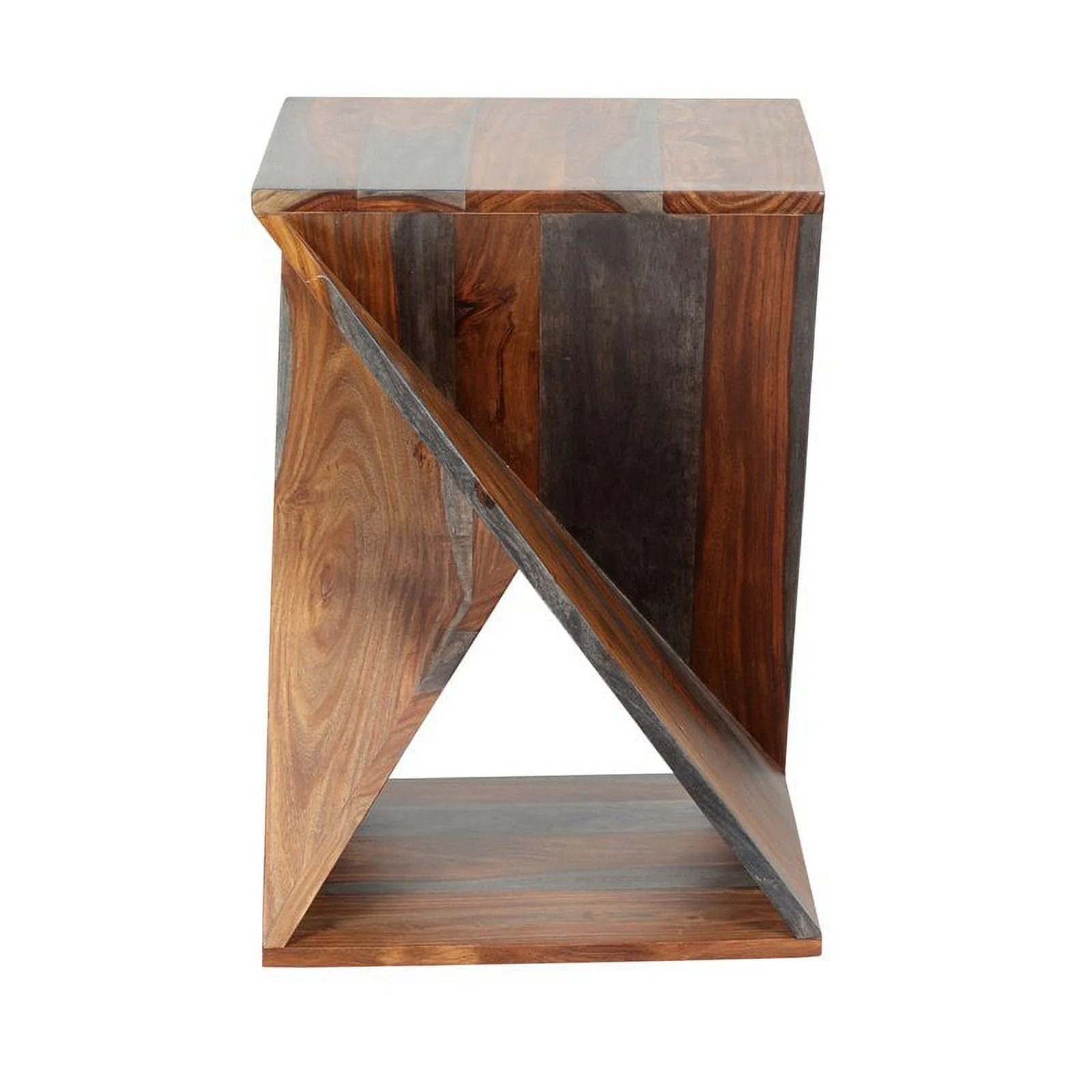 Treasure Trove Sierra II Brown Finish Solid Wood Accent Table