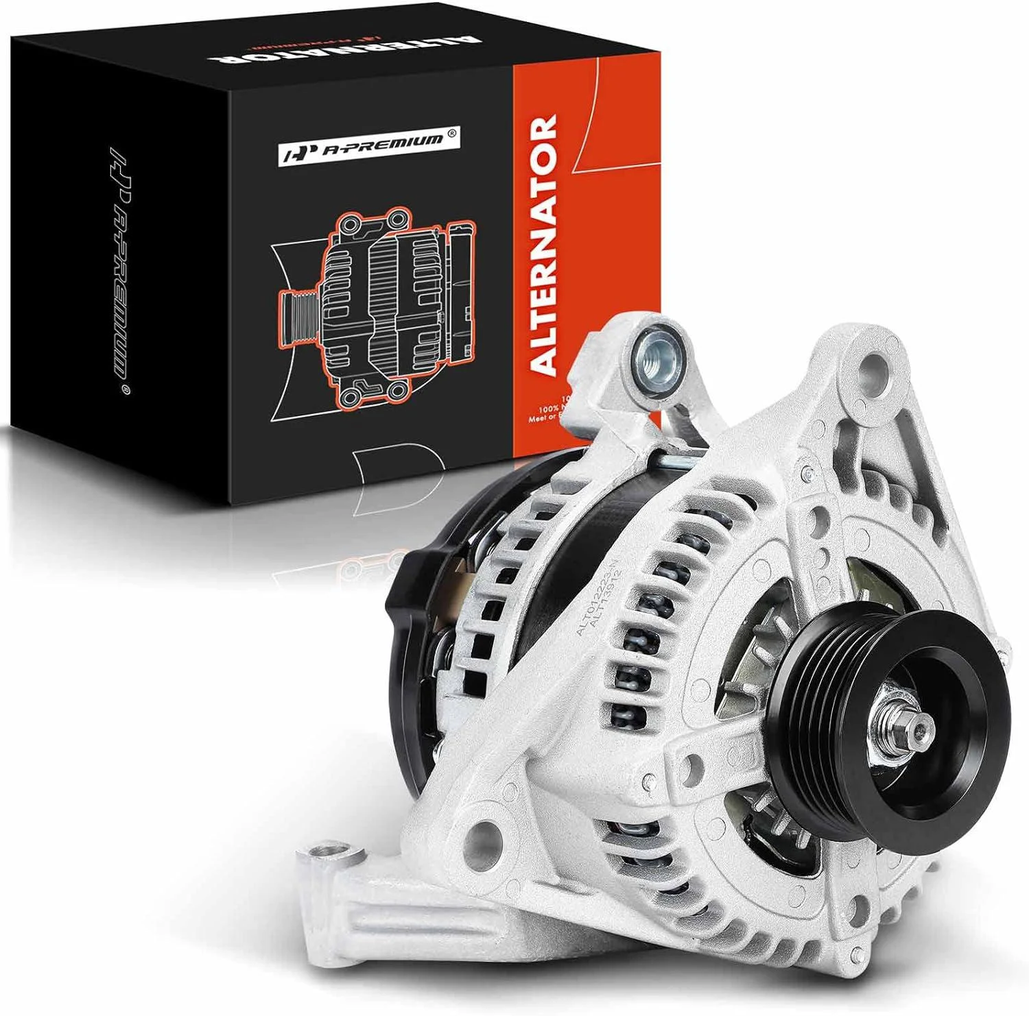 A-Premium Alternator Compatible with Dodge Ram 1500 2002-2003 2006, Durango 2001-2006 & Jeep Grand Cherokee 2002, Liberty 2002, 3.7L 4.7L, 136Amp 12Volt CW 6-Groove Clutch Pulley, Replace# 4801251AA