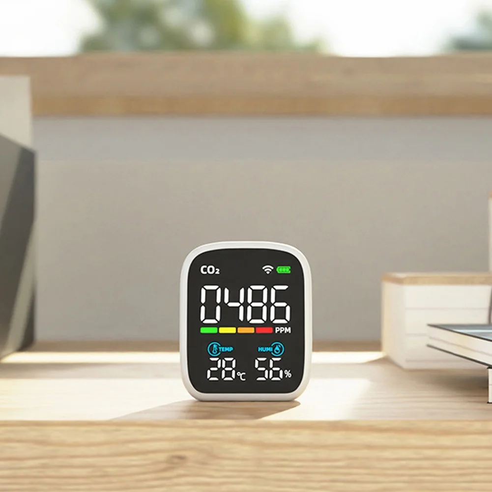 Arealer Air Quality Tester,Infrared Test Meter App Portable Carbon Tester Temperature Quality Tester Temperature And Humidity Ndir Dioxide Led Display Co2 Air Nebublu