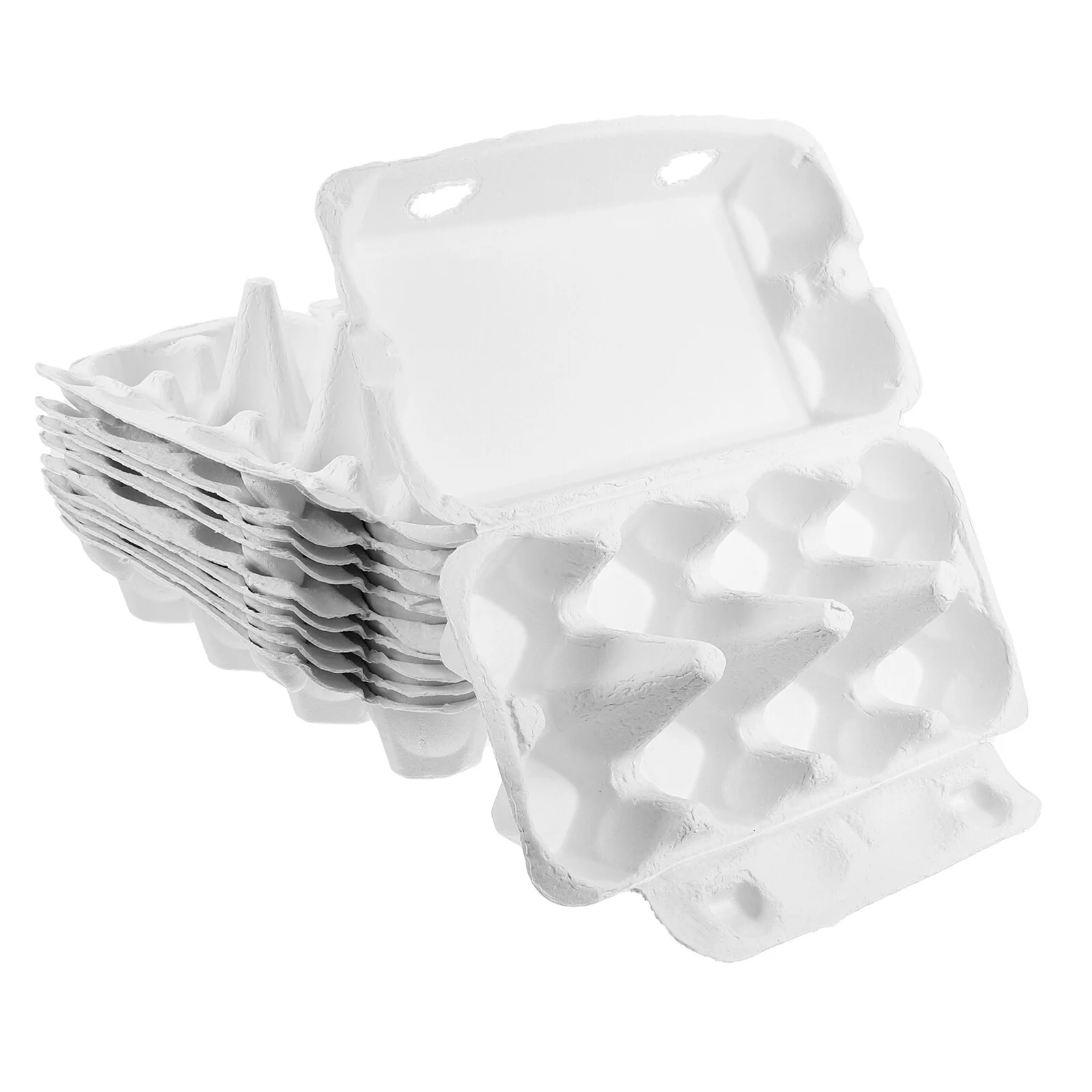 Jibingyi 10pcs Cardboard Egg Cartons Blank Paper Egg Cartons Lightweight 8-count Cartons Container